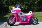 Elektrická motorka Chopper ružová