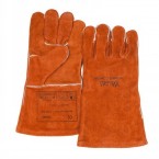 Zváračské kožené rukavice WELDAS- červené