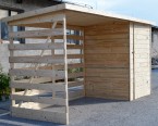 drevník - záhradný drevený domček