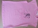Rúžové dievčenské tričko