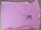 Rúžové dievčenské tričko