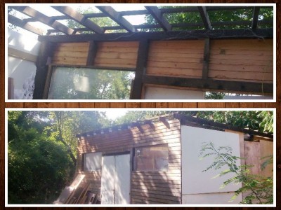 Prístrešok drevený 5,10 x4,80 m, v.2,80 m