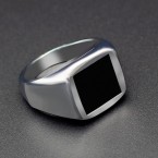 Pánsky prsteň s čiernym štvorcom