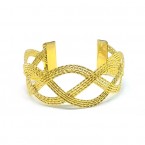 Hrubý zlatý prepletaný náramok