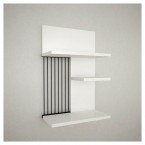 Biela nástenná polica Medera White