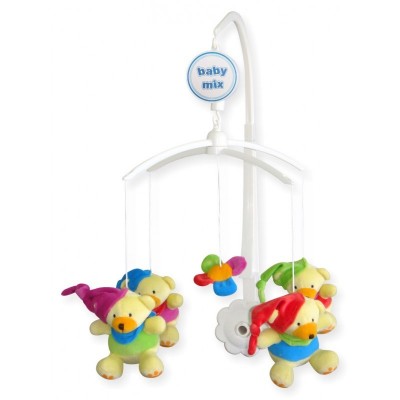 Detský hrací kolotoč nad postieľku - macíky.