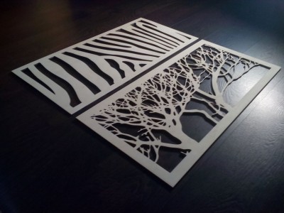 Rezanie MDF dosky Laserom