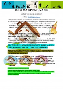 Upratovacie sluzny DO-NI-MA