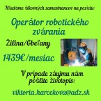 Operátor robotického zvárania - Žilina/Gbeľany