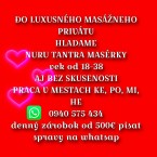 Hľadáme Nuru Tantra masérky