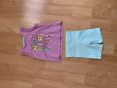 Dievčenský komplet č. 56 -krátke nohavice a tričko
