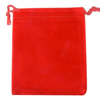 Zamatové vrecko na šperky - červené