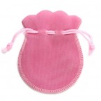 Zamatové vrecko na šperky - ružové