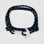 Lankový čierny náramok s kotvou