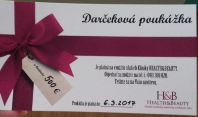 Predam darcekovu poukazku v hodnote 500eur!