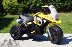 Malá detská elektrická motorka - žltá