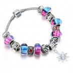 Rôznofarebný náramok s hviezdou a kryštálom