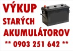 kúpim staré batéria, akumulátory, tvrdokov,