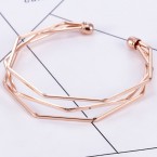 Štýlový geometrický náramok - ružový