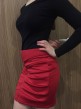 Červená kokteilová sukňa, veľkosť S