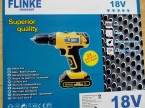 Aku vŕtačka/skrutkovač Flinke, 2x 18V lion-bat.