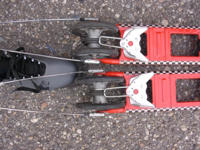 Koliečkové bežky, koliečkové lyže typ viazania N75