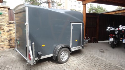 Přívěs skříňový 1300kg SKLADEM sv.šedý,antracit