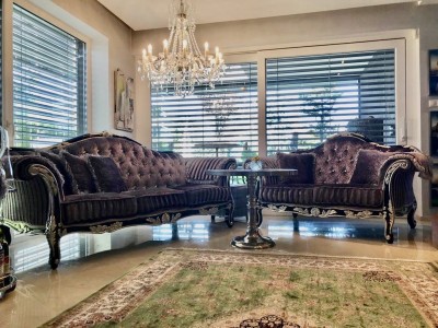 Luxusná sedačka, zamat 3+2+1