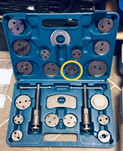 Sada na zatláčanie brzdových valčekob