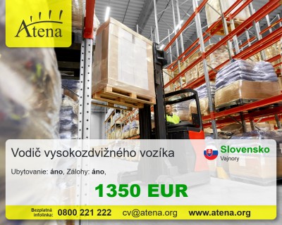 Vodič vysokozdvižného vozíka na rannú (1 350 €)