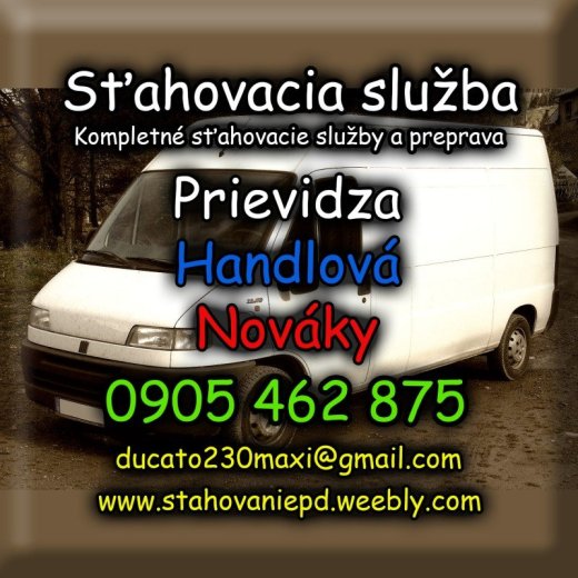 Sťahovacia služba​​ Prievidza, Handlová, Nováky