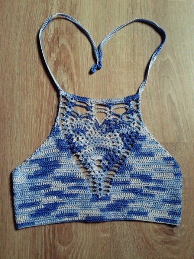 Detské crop top modrý