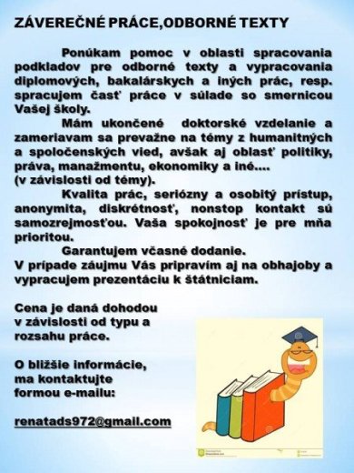 Záverečné práce, odborné texty