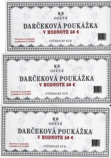 poukážky Ozeta