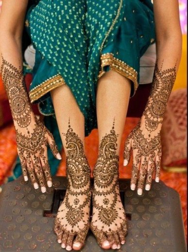 Umelecke docasne tetovanie mehndi (henna)