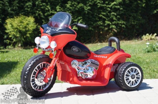 Elektrická motorka Chopper červená
