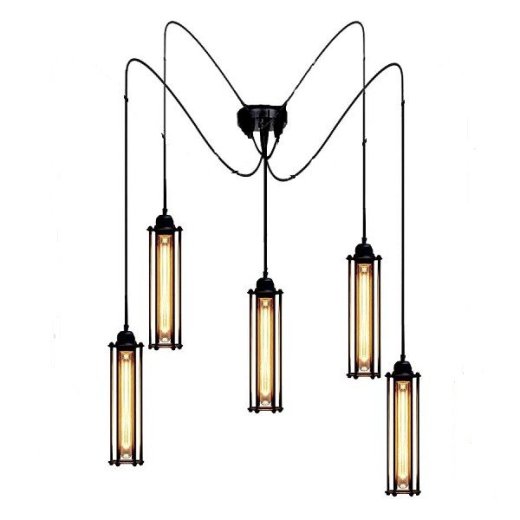 Brooklynova zavesna lampa 5R ramien osvetleni