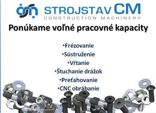 Ponúkame voľné pracovné kapacity