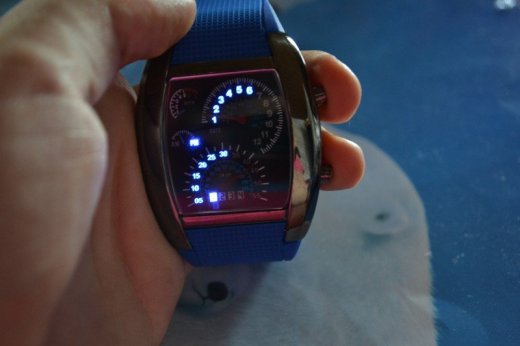 LED digital sportove hodinky dizajn tachometra