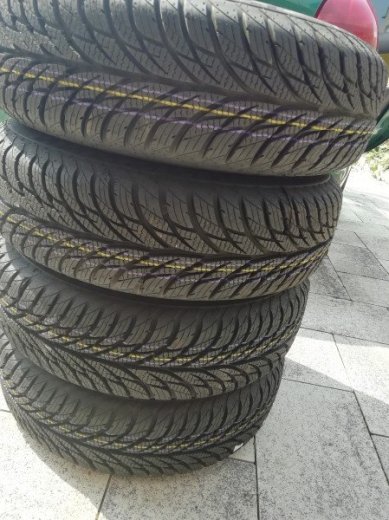 165/70 R14 pneu (nejazdené - nové) + disky + kryty
