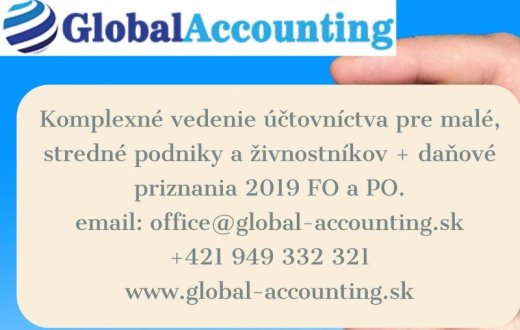 Daňové priznanie A/B/PO 2019, účto v celej S