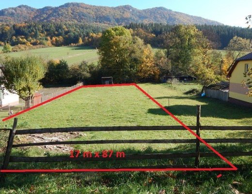 Stavebný pozemok  17m x 87m Bytča- Súlov