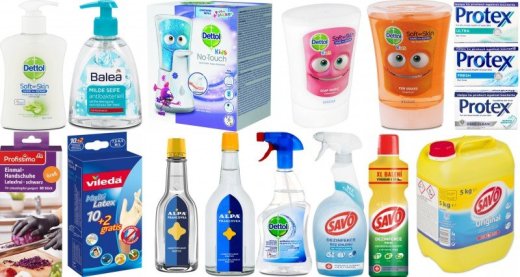 DETTOL, PROTEX, ALPA, SAVO, JEDNORAZOVÉ RUKAVICE