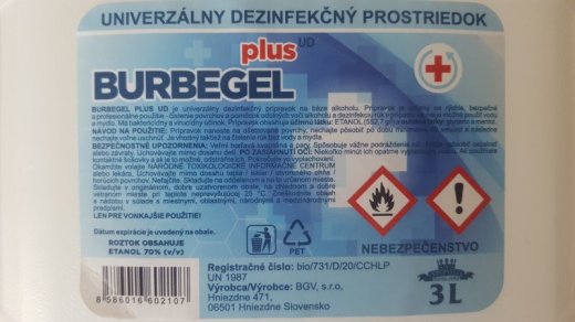 Dezinfekcia - BURBEGEL PLUS 3L