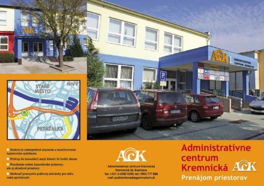 Voľné kancelárske priestory na prenájom