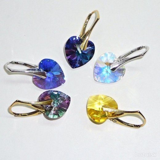 Strieborné náušničky SWAROVSKI ELEMENTS
