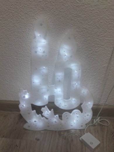 LED dekorácia, adventný veniec