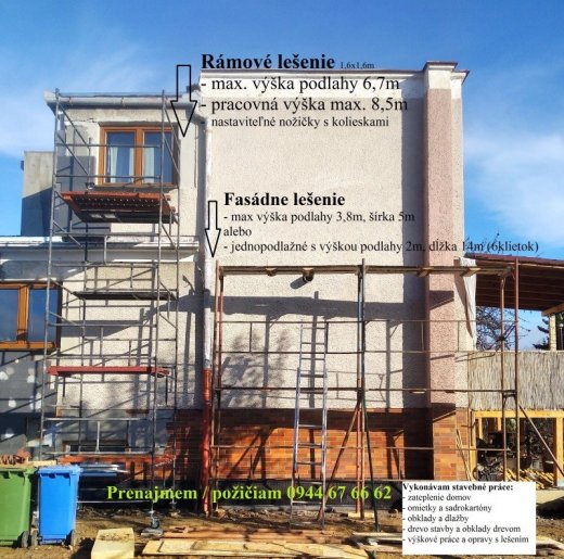 Ponukam stavebne prace a prenajom lešenia