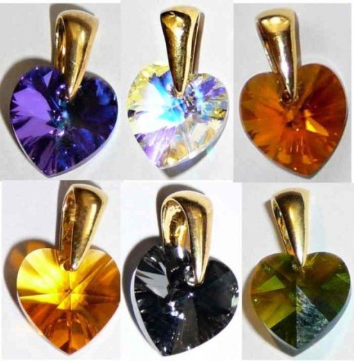 PRÍVESKY SRDCIA SWAROVSKI ELEMENTS 1,0 x 1,0 cm