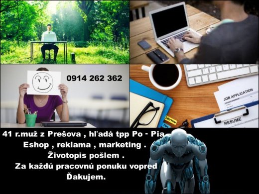 Hladam  TPP v Presove - eshop ,marketing,reklama